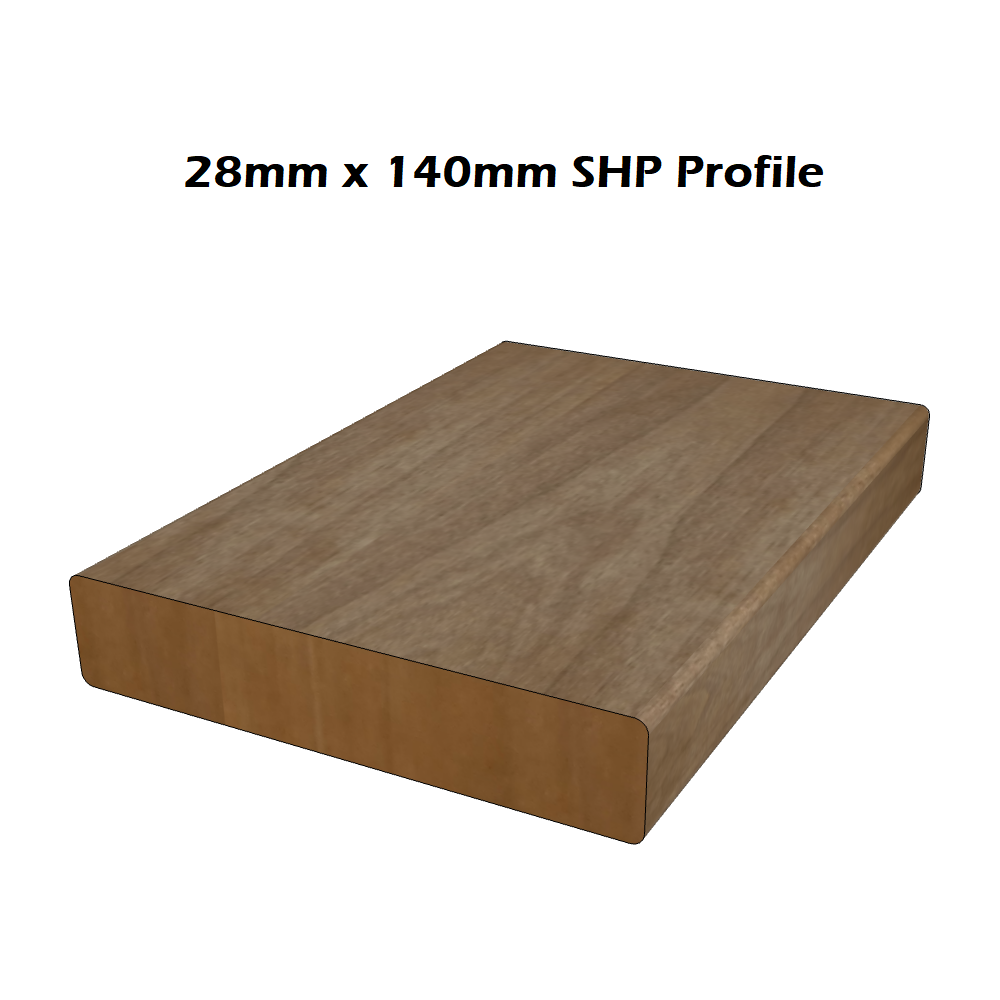 ThermoAspen SHP profile with dimensions 28mm x 140mm on a white background