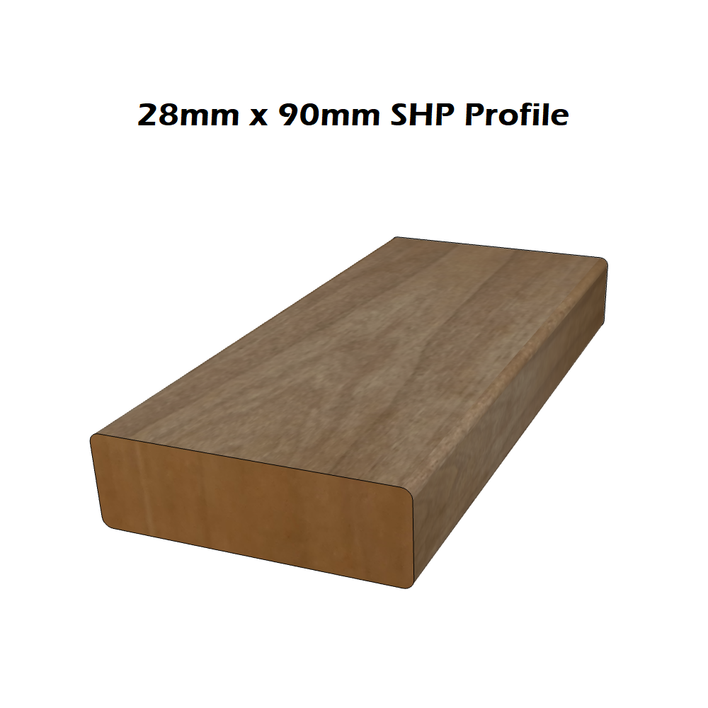 ThermoAspen SHP profile with dimensions 28mm x 90mm on a white background