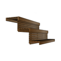 Full set of ThermoAspen sauna benches on a white background