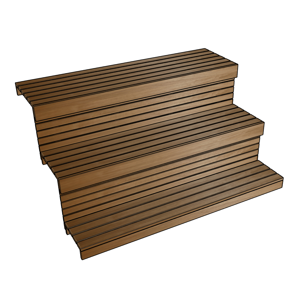 Full set ofThermoAspen suana benches on a white background