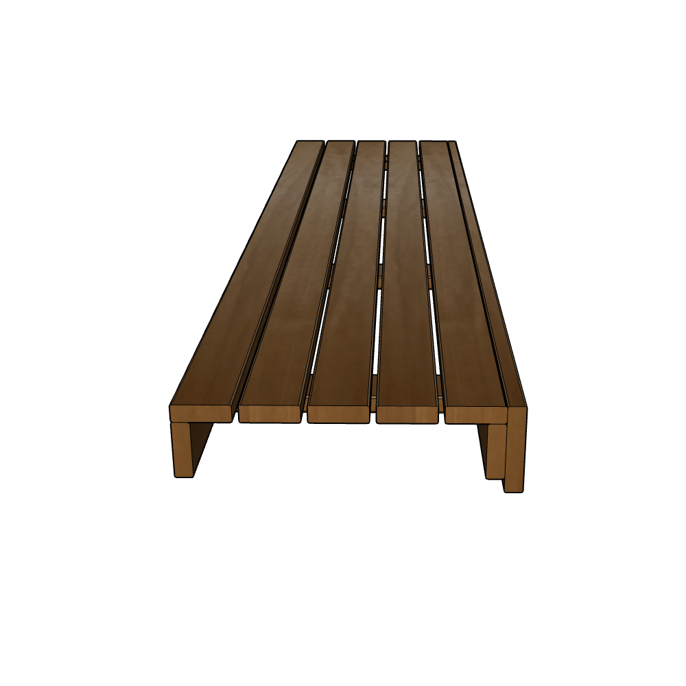 ThermoAspen sauna bench on a white background