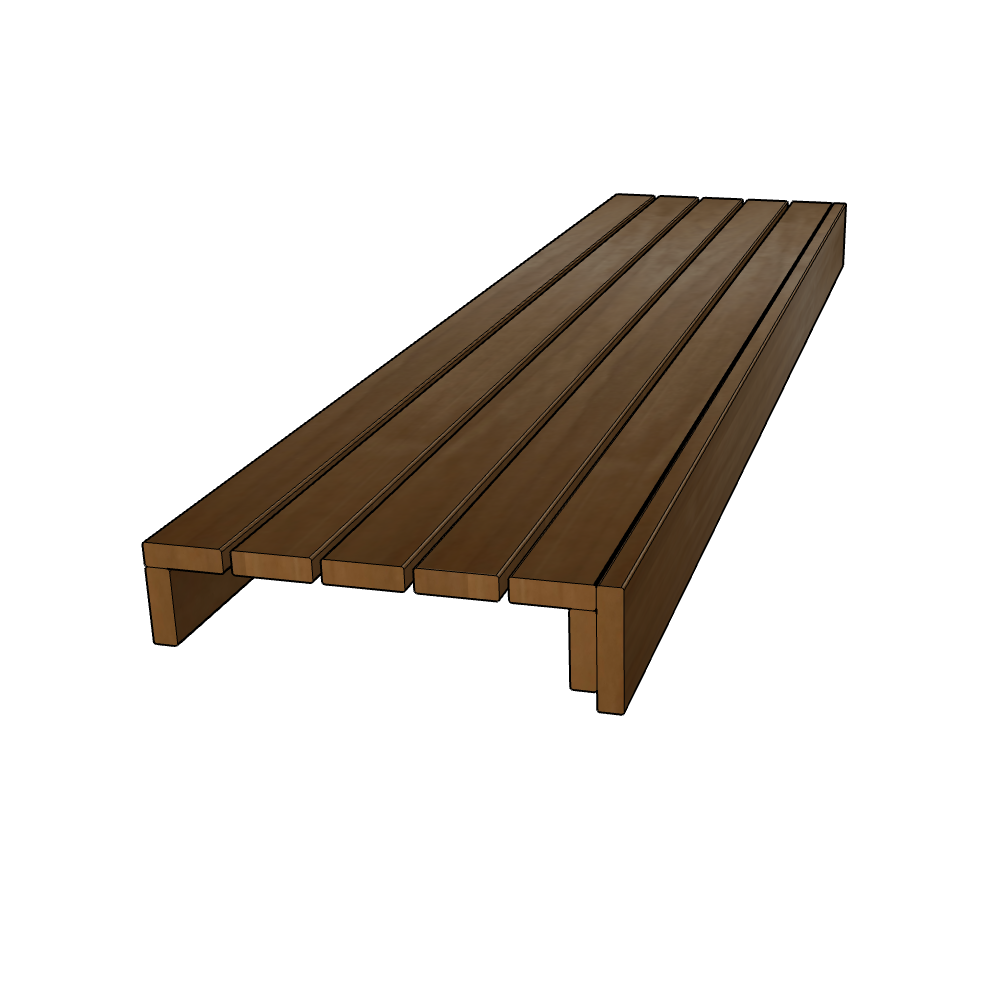 ThermoAspen sauna bench on a white background
