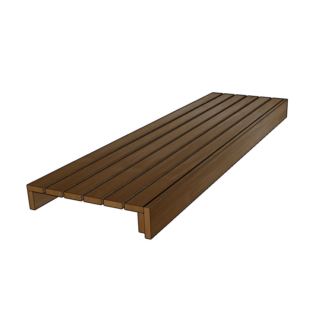 ThermoAspen sauna top bench on a white background